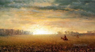 Atardecer de las praderas Albert Bierstadt Pinturas al óleo